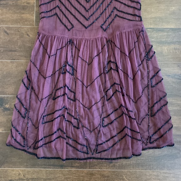 Free People - Beaded Slip Dress - Wine - M - Picture 3 of 14